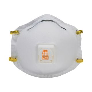 3M Sanding/Fiberglass Cool Flow Respirators — 10-Pk., N95, NIOSH Approved, Model# 8511HB1-A  Masks   Respirators