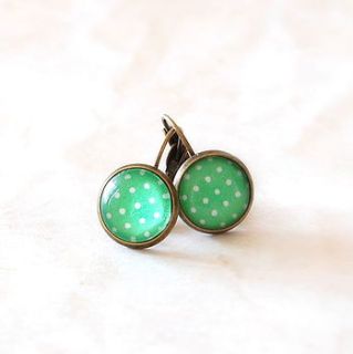 polka dot earrings by juju treasures