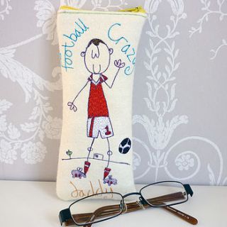 personalised football crazy glasses case by seabright designs