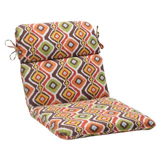 Pillow Perfect Brown Outdoor Mesa Rounded Chair Cushion Pillow Perfect Outdoor Cushions & Pillows