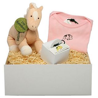hush a bye organic baby girl gift box by molliemoo