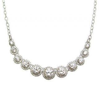 Judith Ripka Sterling 6.15cttw Diamonique HaloStyle Necklace —