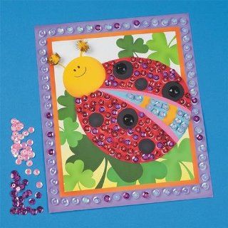 Sequin Bugs Pictures Craft Kit (makes 12) Toys & Games