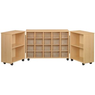 TotMate Eco Laminate Preschool Tri Fold Sectional with Trays