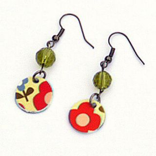 red flora drop earring by midas
