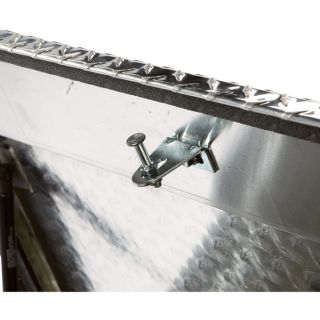 Aluminum Single-Lid Crossbed Truck Box — Diamond Plate, 72in.L x 20 1/2in.W x 15 1/2in.H