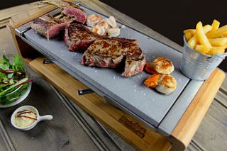 sharing stone grill set by black rock grill