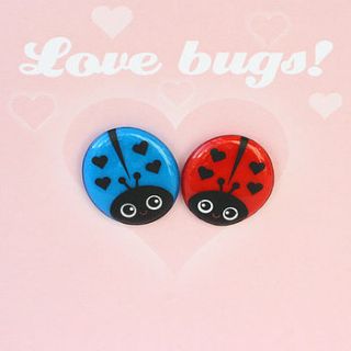 valentine's 'love bugs' magnet card by pango productions