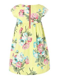 Joules Girls floral smock dress Yellow