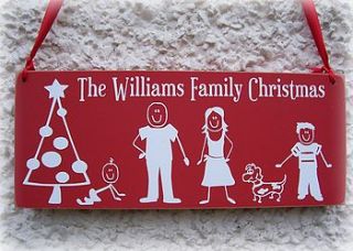 personalised family christmas sign by bobby loves rosie