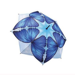 blue breeze butterflies full size umbrella by love umbrellas