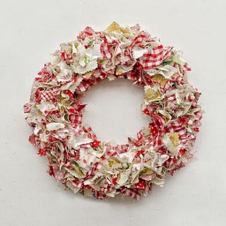 retro designer fabric wreath by west country whimsy