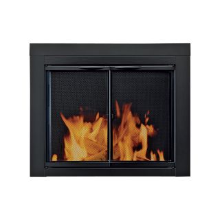 Alpine Fireplace Glass Door — For Masonry Fireplaces, Small, Black, Model# AN-1010  Fireplace Doors
