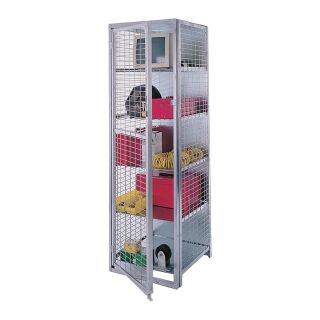 AK Storage Locker — 5 Shelves, 18in.W x 36in.D x 80in.H, Model# VIS-1836-SNG  Lockers
