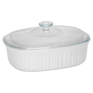 French White 2 1/2 Qt. Oval Casserole