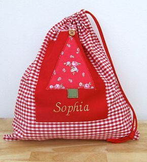 personalised christmas present bag by angelcake designs