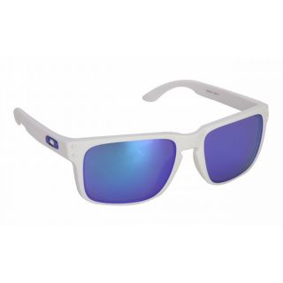 Oakley Holbrook Sunglasses Matte White/Violet Iridium Lens