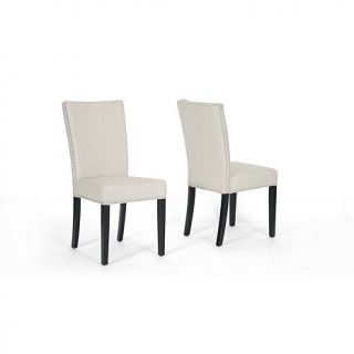 Harrowgate Beige Linen Modern Dining Chair   Set of 2