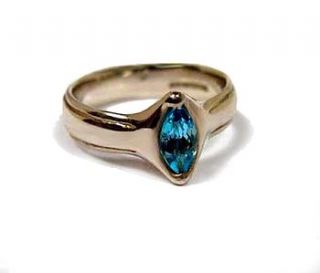 silver blue topaz ring by will bishop jewellery design