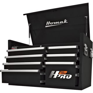 Homak H2PRO 41in. 9-Drawer Top Tool Chest — Black, 41 1/8in.W x 21 3/4in.D x 24 1/2in.H, Model# BK02041091  Tool Chests
