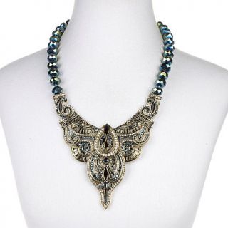 Heidi Daus "Maleficent Pointed Collar" Beaded Crystal Drop Necklace