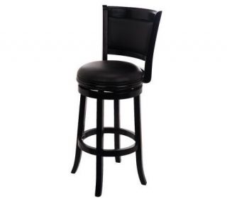 Home Reflections Swivel Bar Stool with Faux Leather —
