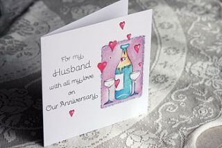 'for my husband anniversary' card by white mink