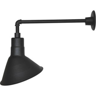 Angled Sign Light with Shade — 10in. Dia.  Outdoor Lighting