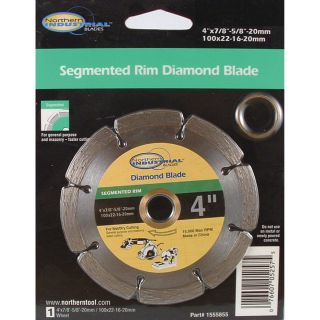  General-Purpose Segmented Dry/Wet Cutting Diamond Blade — 4in. dia.  Diamond Blades