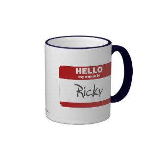Hello My Name Is Ricky (Red) Mugs