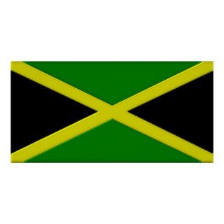 Jamaica Flag Chrome Graphic Print