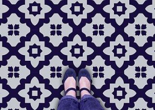 casablanca vinyl floor tiles by zazous