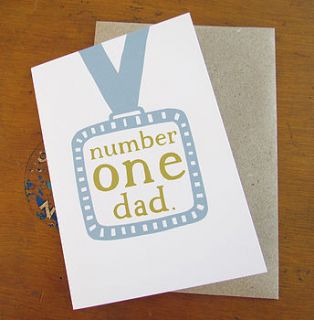'number one dad' card by alison hardcastle