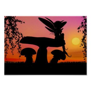 Fairy sunset Poster