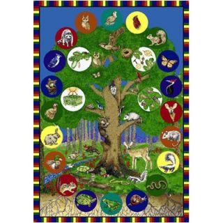 Joy Carpets Educational Tree of Life Kids Rug