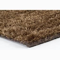Handwoven Dark Brown Mandara New Zealand Wool Shag Rug (9' x 13') Mandara 7x9   10x14 Rugs
