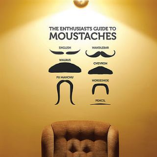 enthusiasts guide to moustache wall stickers by the binary box