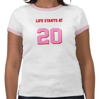 Life Starts At 20 Funny 20th Birthday T shirt