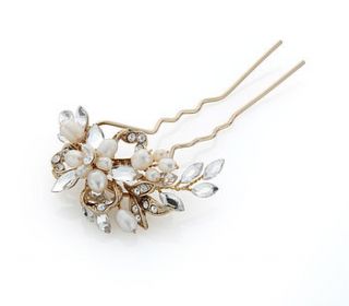 freshwater pearl hair pin by vintage styler