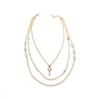 Studio Barse 3 Row Layered Gemstone and Chain 20 1/4" Necklace