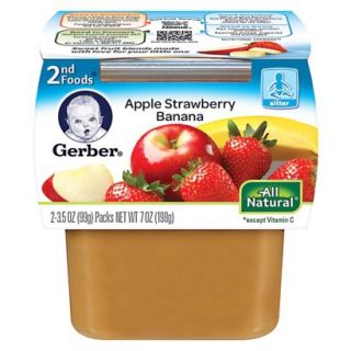 Gerber 2nd Foods Apple Strawberry Banana   7.0 o