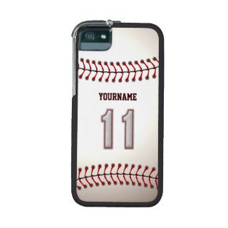 Cool Stitched Baseball Number 11 iPhone 5 Case