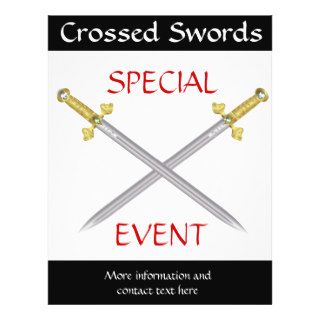 Crossed Medieval Swords Flyer Template