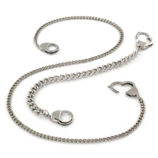 West Coast Jewelry Stainless Steel Handcuff Chain Bracelet and