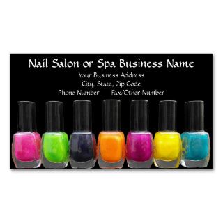 Colorful Polish Bottles, Nail Salon Appointment Business Card