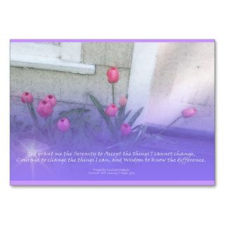 Serenity Prayer Tulips Profile Card Business Card Template