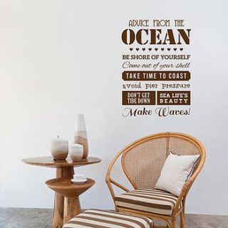 advice from the ocean wall sticker by sirface graphics