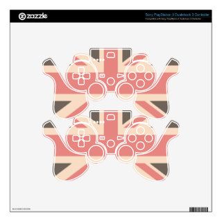 Faded Union Jack British Flag PS3 Controller Decal