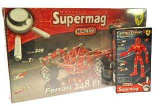 magnetischer Baukasten mit 283 Teilen   Supermag Ferrari 248 F1 inkl. Fahrer Spielzeug