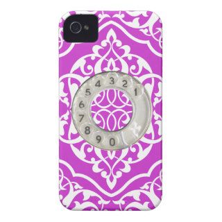 Funny purple pattern dial iPhone 4 cases